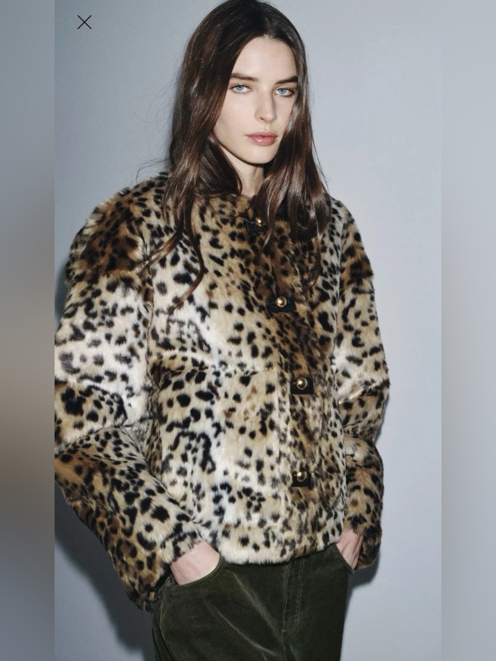 ZW Collection Leopard Print Faux Fur & Leather Jacket - Picture 3 of 6